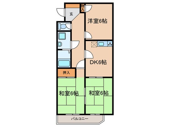 ﾈｵﾊｲﾂ高上の物件間取画像